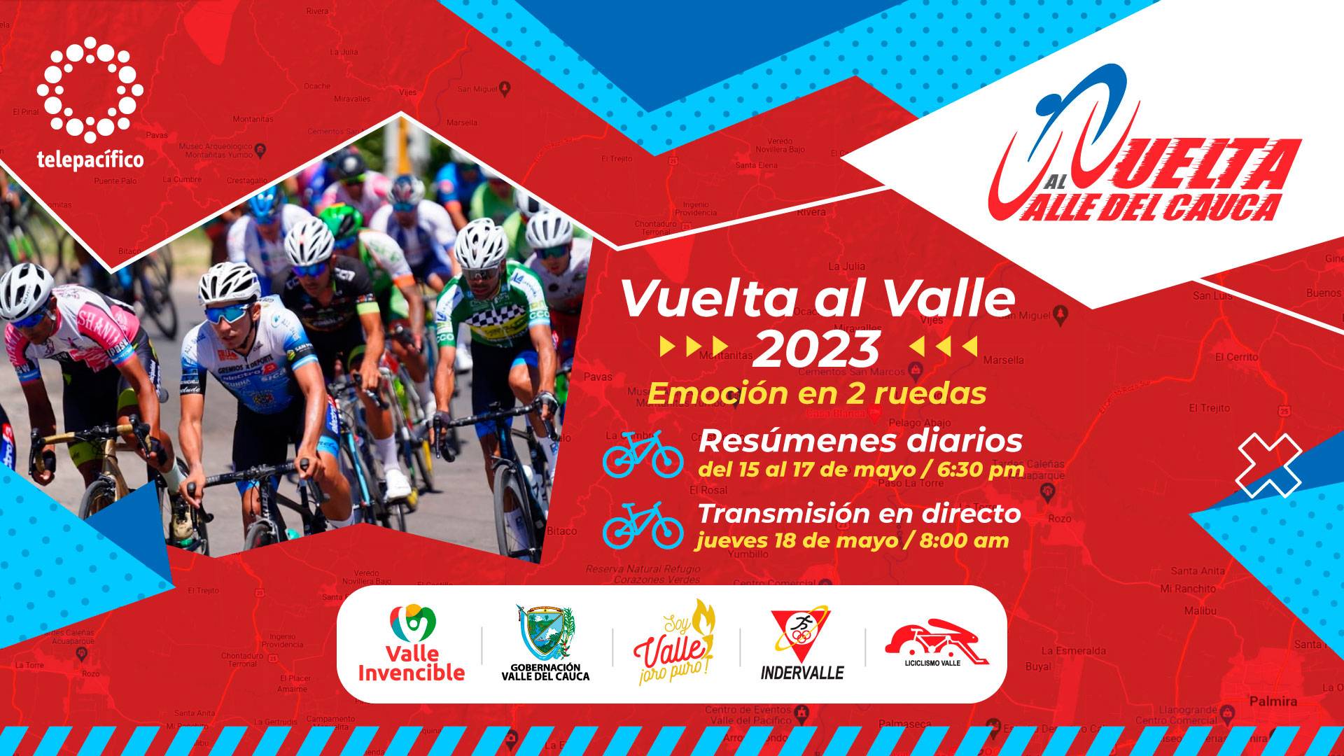 Desde el 15 de mayo vive por Telepacífico la Vuelta al Valle 2023